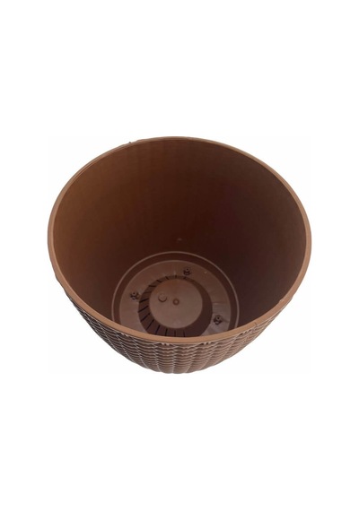 Bahçe Ve Balkon Rattan Desen Çiçek Saksısı