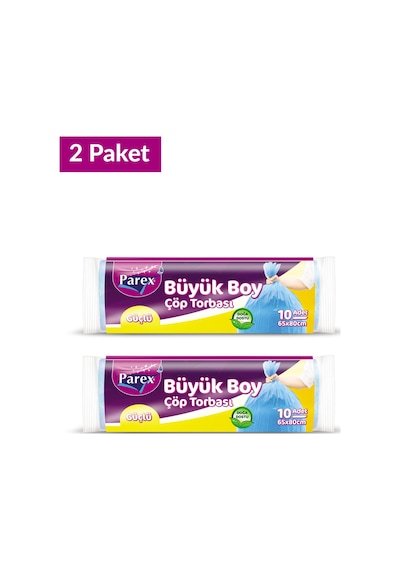 Güçlü Çöp Torbası Büyük Boy 10'lu 65 X 80 Cm İkili Set