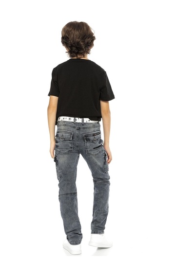 Cipo & Baxx Cdk111 Biker Stil Kargo Cep Çocuk Kot Pantolon 001