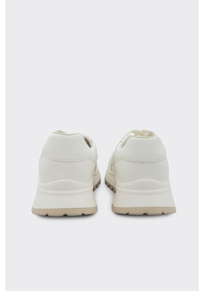 Derinet Comfort Taban Kadın Bağcıklı Sneaker Beyaz Beyaz