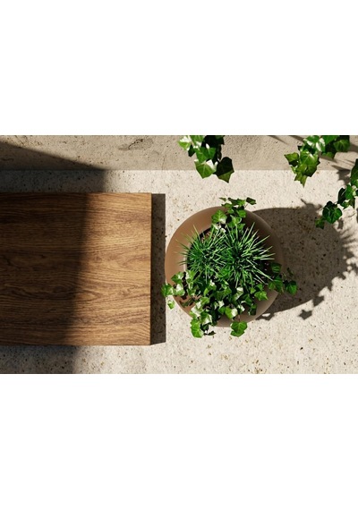 Tr Zevli Dekoratif 27l Küre Saksı Ø35 Cm Kahve Çekirdeği Beton Görünümlü Modern Salon Ve Bahçe Saksıs Genel