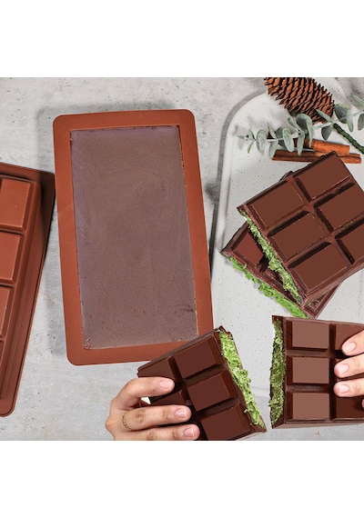 Silikon Kalıp Dubai Çikolata Bar Ve Kek Büyük Boy Derin Tablet Dubai Çikolatası Kalıbı Renksiz