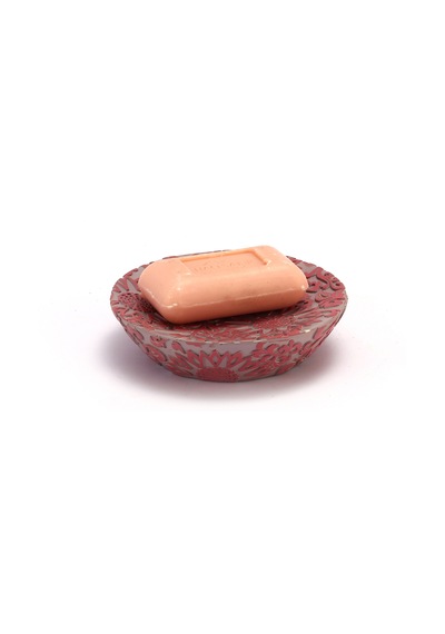 SABUNLUK PEMBE ÖRGÜ MODEL POLİRESİN 13x13x2cm