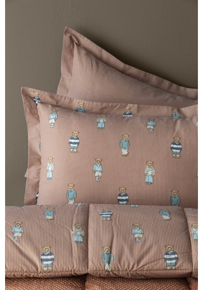 Tek Kişilik Teddy Somon Softly Uyku Seti Somon