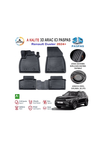 Renault Duster 3d Paspas Havuzlu Pro 2024 Sonrası