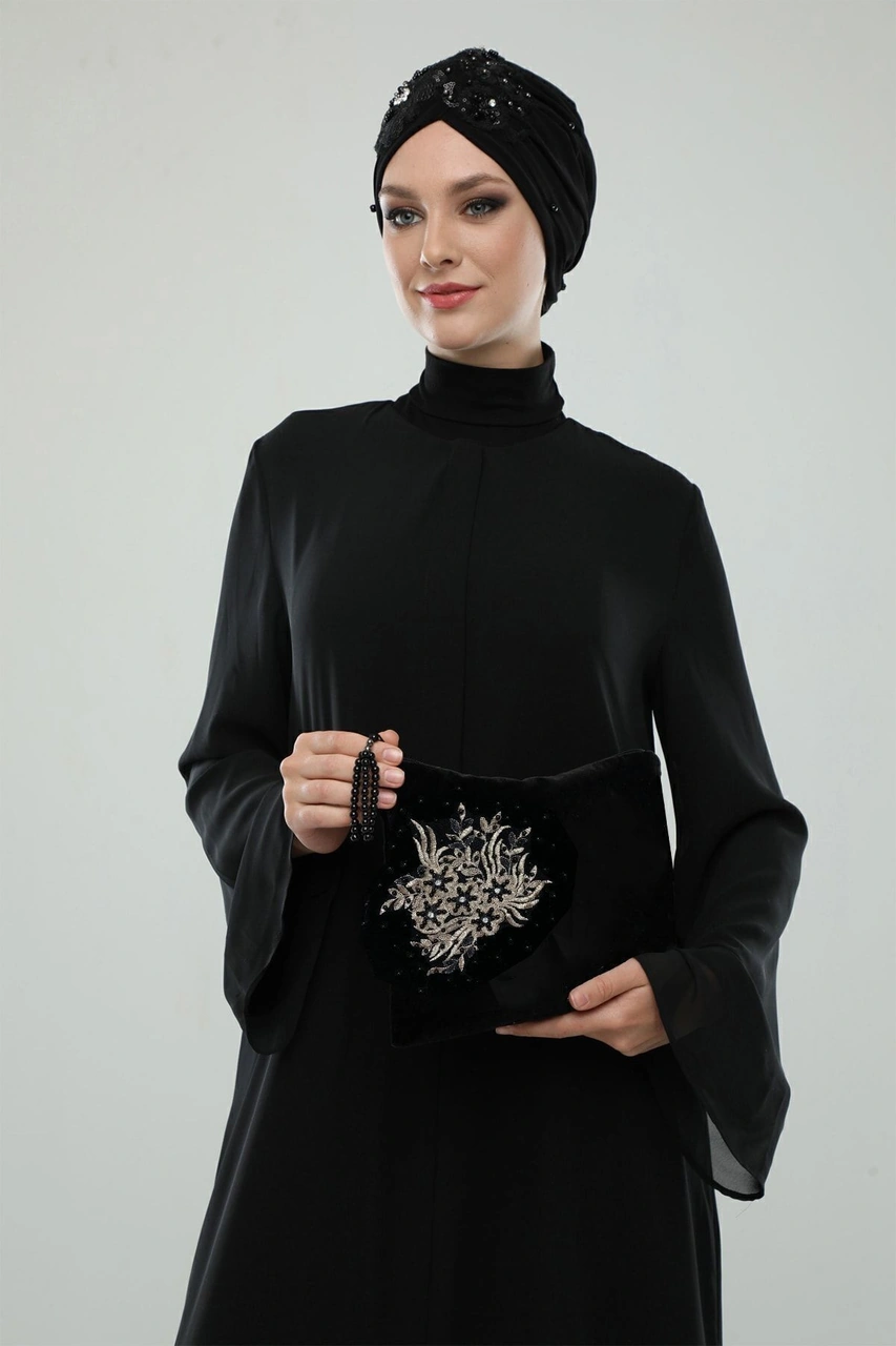 Elysianfidan Portföy Özel Tasarım El Işlemeli Kadife Siyah Bayan Çantası Siyah-kopma Swarovski Elysianfidan Portföy Özel Tasarım El Işlemeli Kadife Siyah Bayan Çantası Siyah-kopma Swarovski
