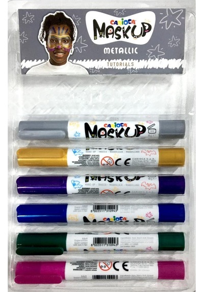 Carioca 6 Gr. 6 Renk Metalik Yüz Boyası  43155