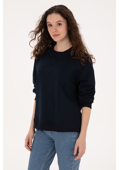 U.S. Polo Assn. Kadın Lacivert Bisiklet Yaka Sweatshirt 50320028-VR033