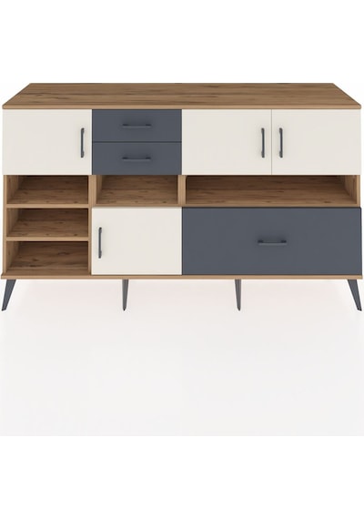 Kronos Konsol 7 Raflı 3 Çekmeceli 4 Kapaklı 176x59x99 Çam-aytaşı/ Çam-aytaşı/antrasit