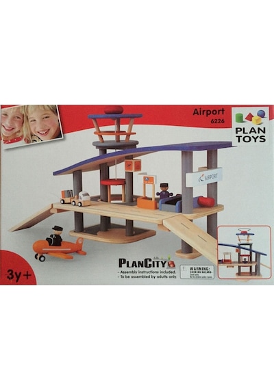 Plan Toys Ahşap Oyuncak Havalimanı Seti Airport