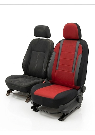 Favori Kırmızı Serisi Renault Kangoo İle Uyumlu Tam Set Oto Koltuk Kılıfı Arka Koltuk 2+1