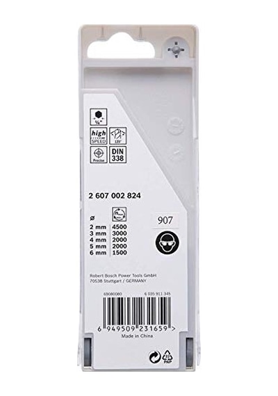 Professional 5 Parçalı Pointteq Altıgen Matkap Seti Metal İçin, Ø: 2-6 Mm, Çalışma Uzunluğu: 24-57 Mm, Toplam