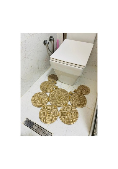 Jüt, Hasır, Paspas, Banyo Paspası, Klozet Önü Paspası, Klozet Paspas, Çift Taraflı Jütbeyaz Jütbeyaz