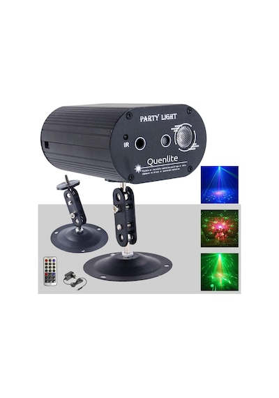 Quenlite QD-50 RGB Sahne Disko Led ve Lazer Işık Bir Arada 12 Çeşit Desen