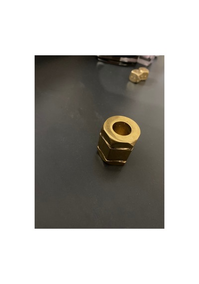 Pirinç Kalem Tutucu Gold
