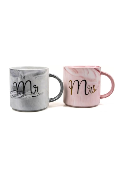 Mukko Home Lüks Mermer Desenli Mr & Mrs 2'li Porselen Kupa Seti 400 Ml, Hediyelik Kutulu,çok Renkli Beyaz - Çok Renkli Mukko Home Lüks Mermer Desenli Mr & Mrs 2'li Porselen Kupa Seti 400 Ml, Hediyelik Kutulu,çok Renkli Beyaz - Çok Renkli