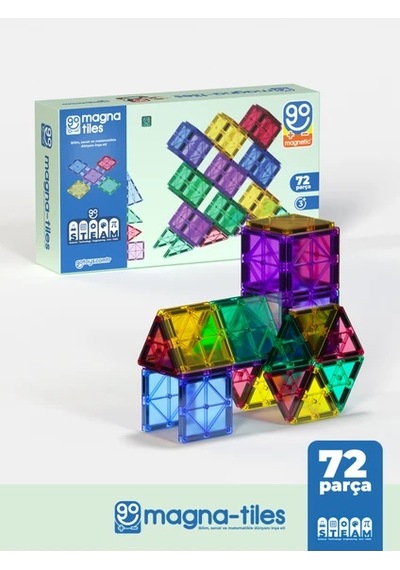 Go Magnetic Series 72 Parça Manyetik Yapı Blokları Original - Mıknatıslı Manyetik Bloklar