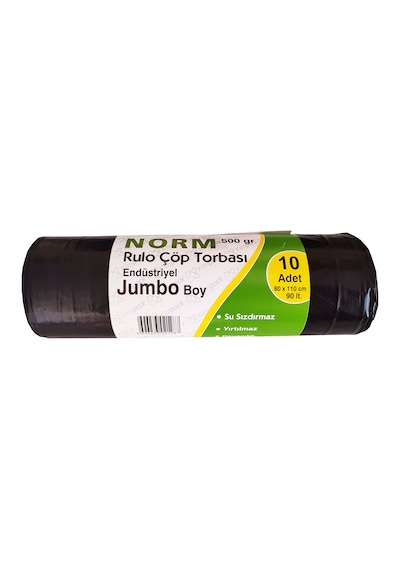 Norm Çöp Torbası - 2 Kat - Siyah - 500 Gr. - 80x110 Cm. - Koli