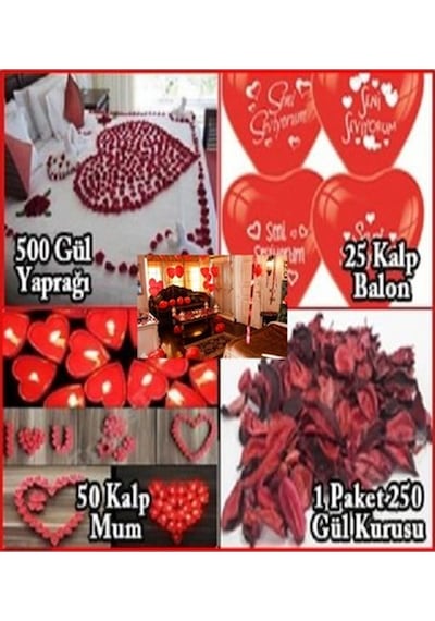 Romantik Aşk Paketi Evlilik Teklifi, Sevgiliye Hediye Süsleri