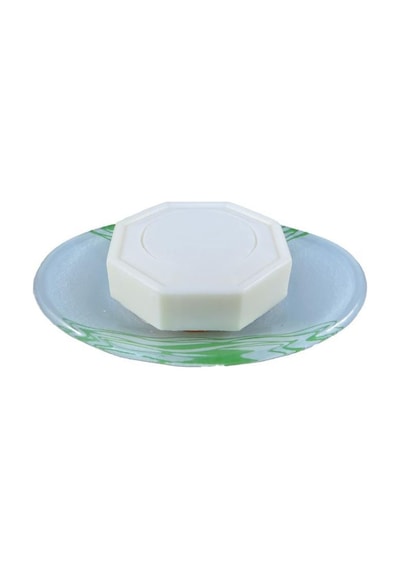 Cam Gider Kapağı + Cam Kepçe Altlığı Kaşıklık + Cam Sabunluk 3Lü Set