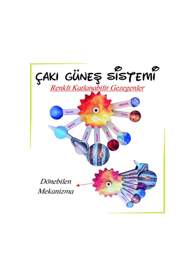 Renkli Çakı Modelli Güneş Sistemi