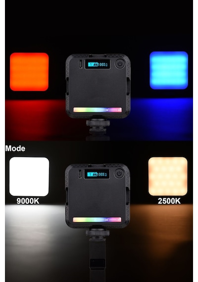 Şarjlı 100 Led Selfie Video Kamera Işığı Tripod Uyumlu Ve Mandallı 3500-6500 ,dimmer Ayarlı