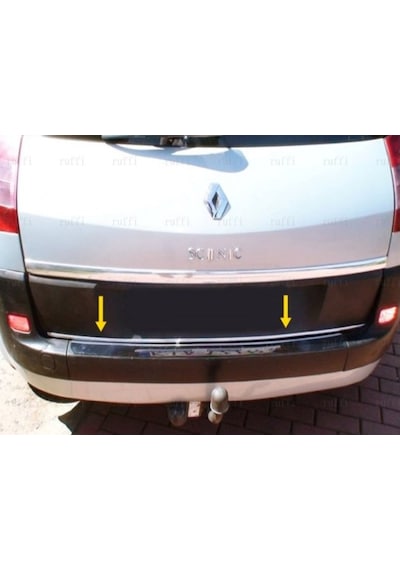 Renault Scenic 2 Krom Bagaj Alt Çıtası 2003-2009 Paslanmaz Çelik