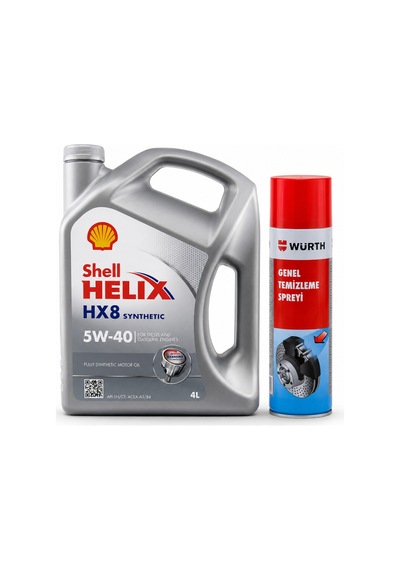 Shell Helix Hx8 Motor Yağı 5w-30 4 Litre + Würth Balata Spreyi 500 Ml