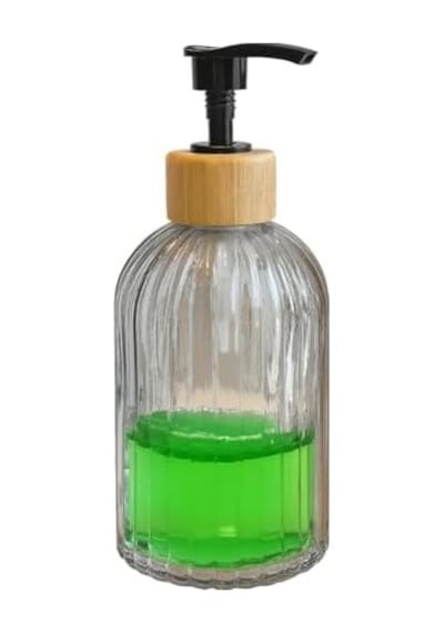 Zbern Cam Sıvı Sabunluk Doğal Bambu Başlıklı Şeffaf Cam Gövde Banyo, Mutfak Ve Lavabo Üstü Kullanım İçin Modern Pompalı Sabun Dispenseri 300 Ml 000 Açık Krem Zbern Cam Sıvı Sabunluk Doğal Bambu Başlıklı Şeffaf Cam Gövde Banyo, Mutfak Ve Lavabo Üstü Kullanım İçin Modern Pompalı Sabun Dispenseri 300 Ml 000 Açık Krem