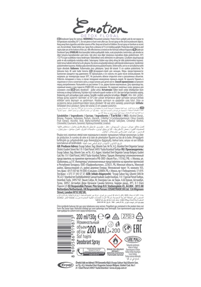 Emotion Detox Floral Kadın Vegan Deodorant 200 Ml 3 Adet