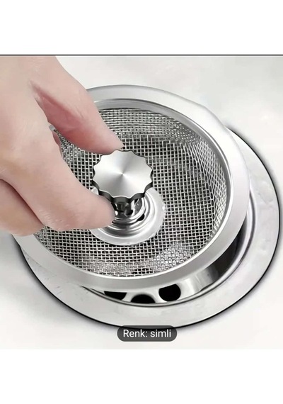 1 Adet Paslanmaz Çelik Lavabo Süzgeci ,sepeti Tıpa İle Mutfak Gider Yakalayıcı Çelik Diğer