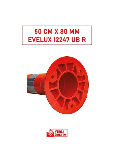 12247 Ub R Soketli Şerit Ayırıcı Esnek Delinatör 50 Cm X 80 Mm Reflektörlü Trafik Ürünü