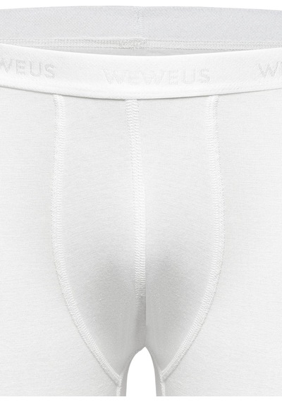 Weweus Beyaz 3'lü Micro Modal Premium Erkek Uzun Boxer 14193 Beyaz
