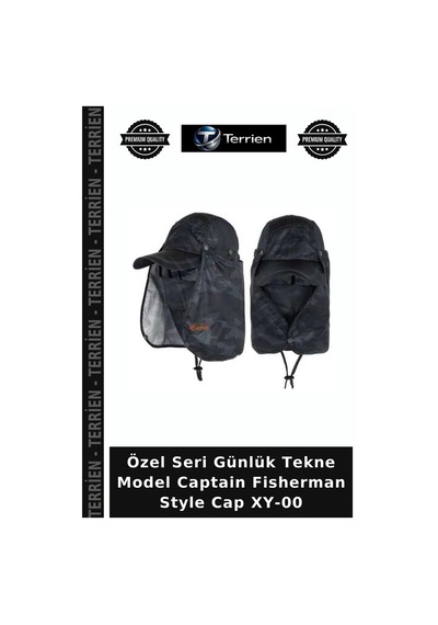 Terrien Özel Seri Günlük Tekne Model Captain Fisherman Style Cap Xy-00 Standart