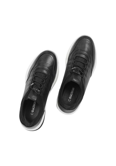 Erkek Siyah Deri Sneaker