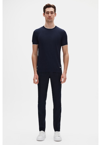 D's Damat Ds Damat Regular Fit Lacivert Düz Yazlık Rayon Triko T-shirt 4hc060112004m 101