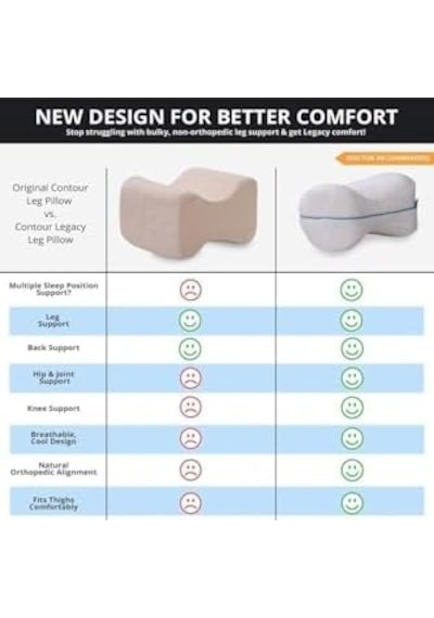 Whiteblanco Ortopedik Bacak Arası Yan Yatış Yastığı Ergonomik Uyku Minderi Ahşap