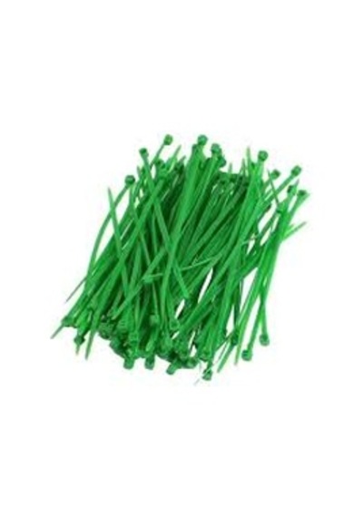 2.5X100Mm 10Cm Plastik Renkli Kablo Bağı 100 Adet Cırt Kelepçe Yeşil 100 Adet