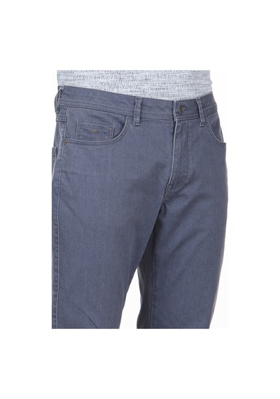 Ramsey Gri Düz Slim Fit Denim Pamuk Karışımlı Pantolon