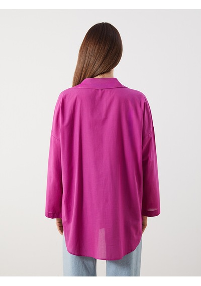 Lcwaıkıkı Classic Fuşya Oversize Kadın Gömlek Tunik