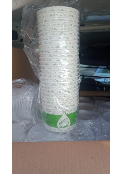 16 Oz Şeffaf Kapaklı Karton Çorba-aşure Kasesi 100 Adet