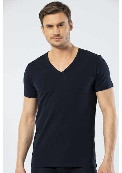 Cacharel Erkek Derin V Yaka Likralı T-shirt 1306/lacivert Lacivert