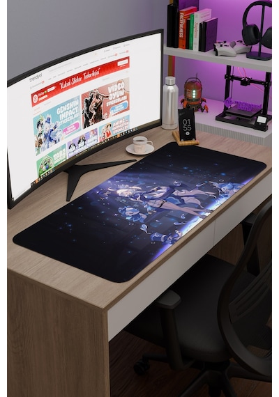 Furina Genshin Impact Anime Gacha V5 - 90x40 Xxl Gaming Mouse Pad Fare Altlığı