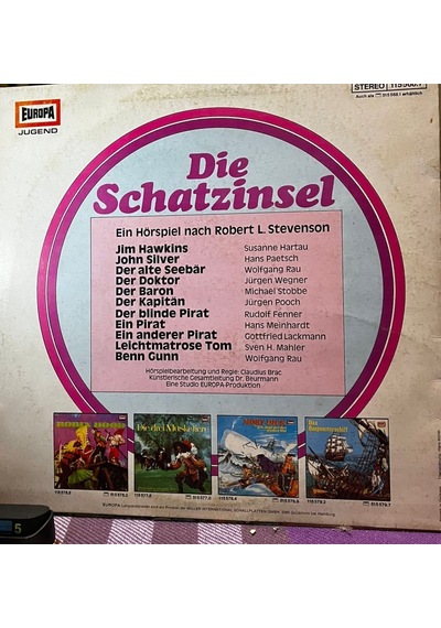 Robert Louis Stevenson - Die Schatzinsel Ein Hörspiel Von Claudius Brac - Europa Jugend Lp 115 568.7