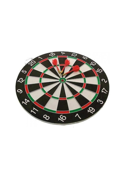 Dart Çift Taraflı Hedef ve Dart 17 İnç 43 Cm Lik Büyük Boy 6 Oklu