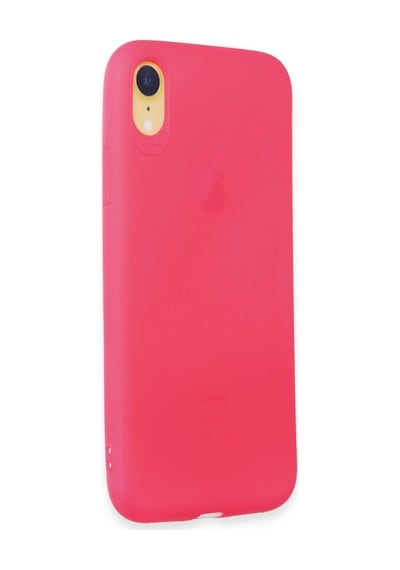 Apple iPhone Uyumlu-  Xr Kılıf First Silikon - Pembe Çok Renkli