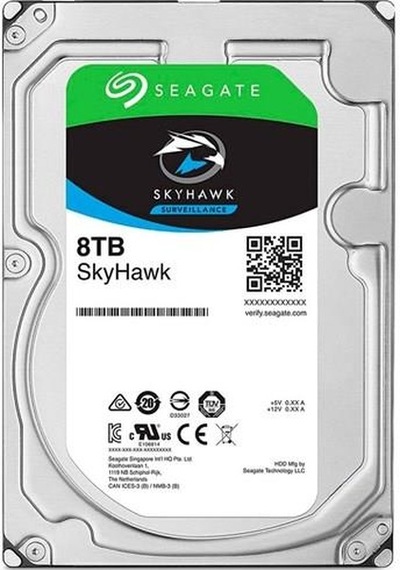 Seagate 3.5" 8tb Skyhawk St8000ve001 7200 Rpm 256mb Sata-3 Güvenlik Diski Distribütör Garantili