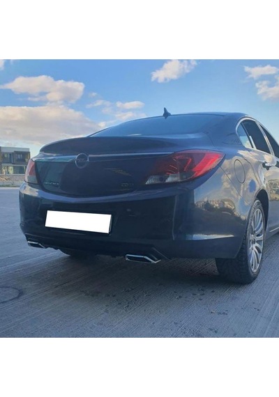 Opel İnsignia Kırmızı Difüzör Çiftli Kare Egzoz Görünümlü D Tip Difizör 2009 - 2013