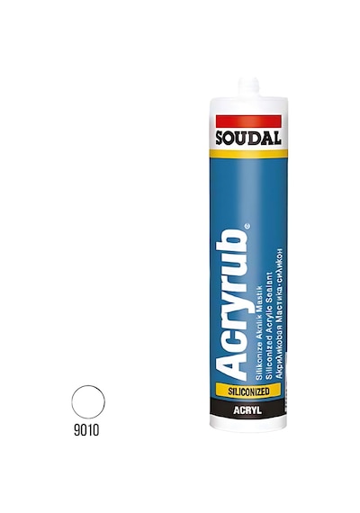 Soudal Acryrub Silikonize Mastik Beyaz 500 Gr 117566