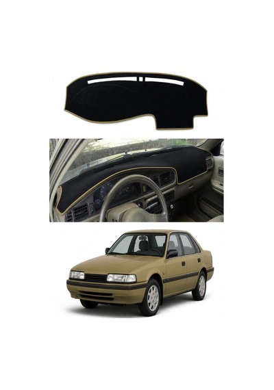 Mazda - 626 1987-1991 Uyumlu Torpido Koruma Kılıfı - Taba Şeritli